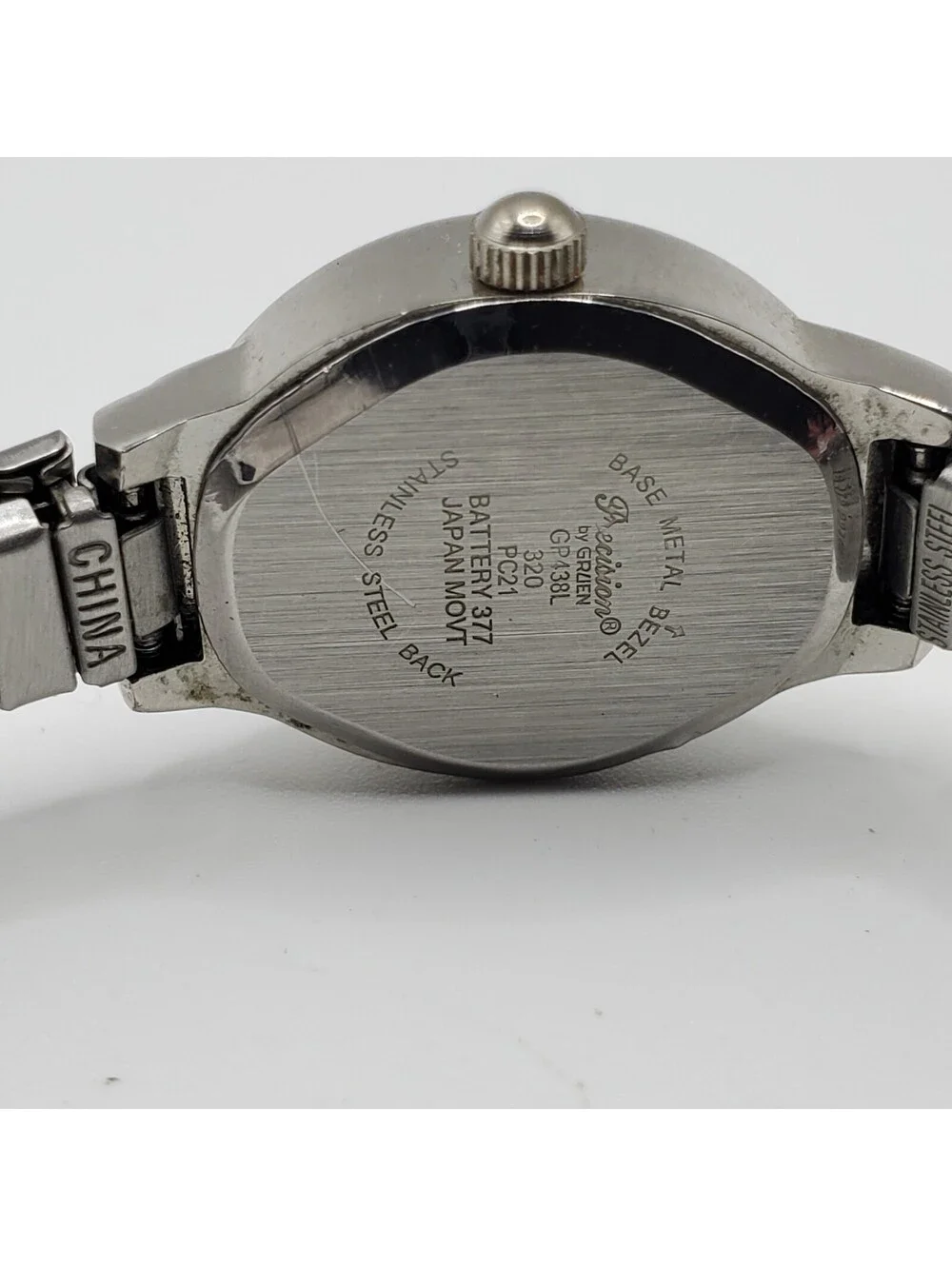 Gruen Precision Diamond Womens Watch  Silver Tone 18mm New Battery